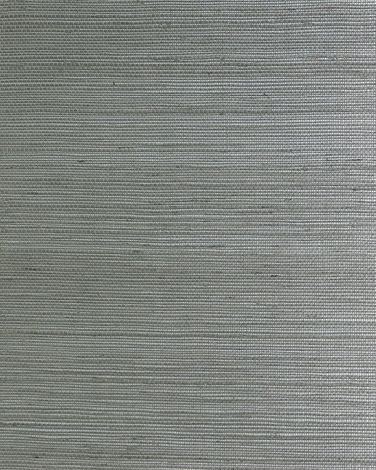 Lillian August Lillian August Natural Textured Wallcoverings 2 Sisal on Metallic Grasscloth Contemporary Silvers & Pewters Satin Sidewall - LN50092