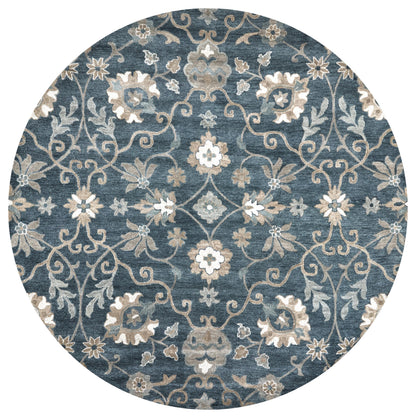 Leone transitional round rug, 10 ft diameter.