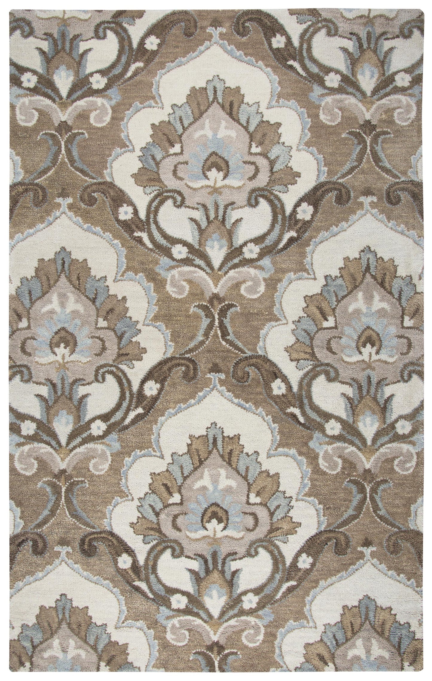 Transitional rug, 5' x 8'.