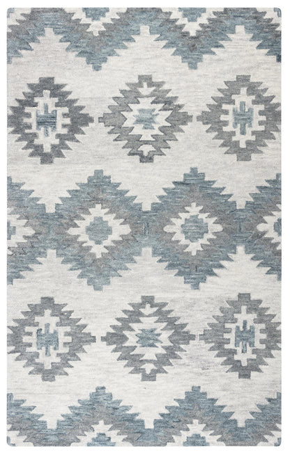 Rug with rustic lodge pattern, 9' x 12'.