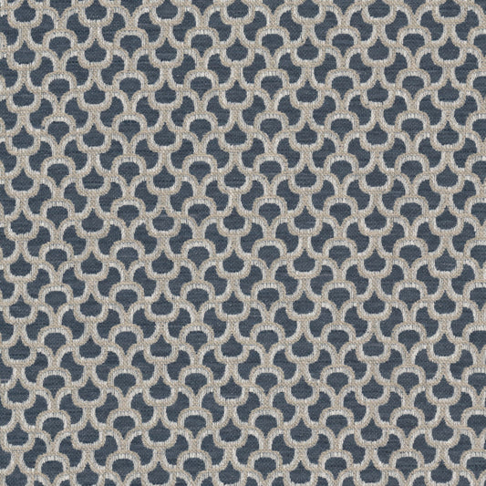 STOUT TEXTILES  UPHOLSTERY,WOVENS TRADITIONAL, GEOMETRIC DENIM   - LOST-1