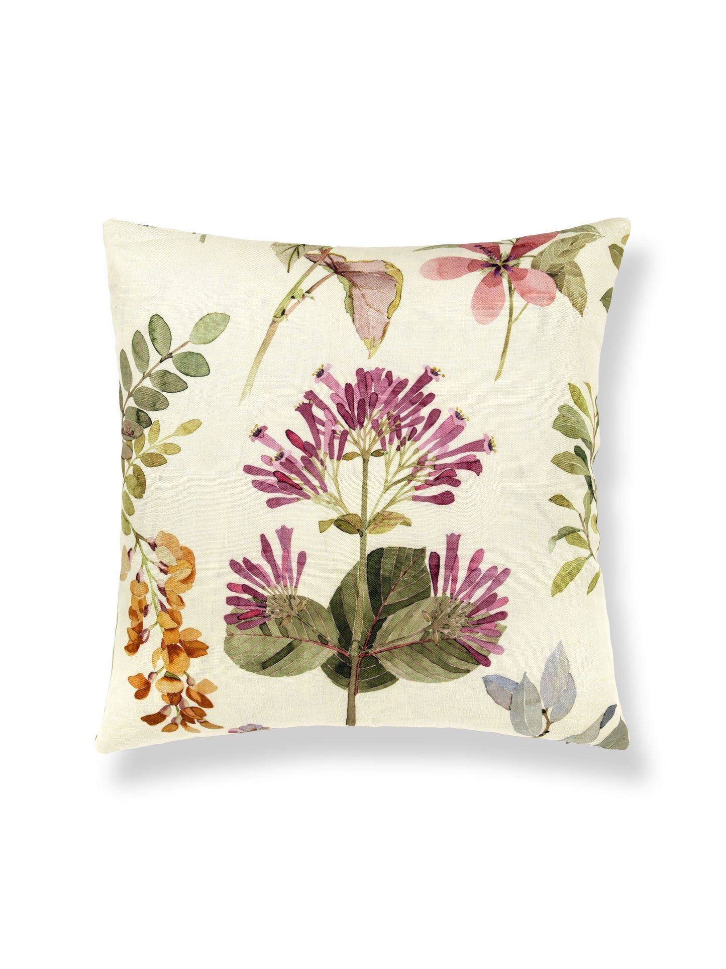 SCALAMANDRE PILLOWS   BOTANICAL / FOLIAGE 
FLORAL SQUARE    - LO 0001SDDK5016