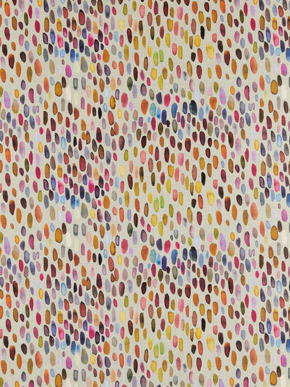 SCALAMANDRE  JAMBOREE LINEN PRINT FABRIC MAGENTA / MULTI   - LO 00025096 NEW SKU # LO50960002