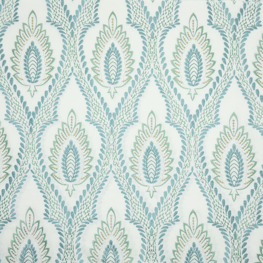 STOUT TEXTILES  MULTIPURPOSE,EMBROIDERIES TRANSITIONAL,, OGEE BLUEBIRD,FRENCHBLUE   - LUTZ-1