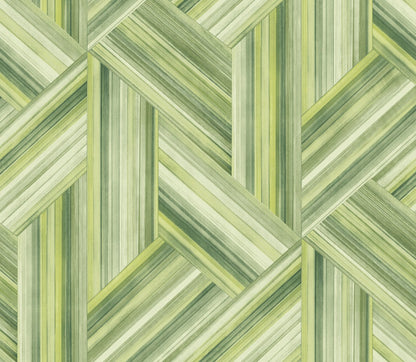 Seabrook Designs Living with Art Geo Inlay Geometric Contemporary Green Matte  - LW50104