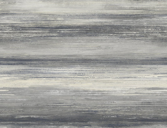 Seabrook Designs Living with Art Sunset Stripes Stripe Contemporary Grey Matte Sidewall - LW50400