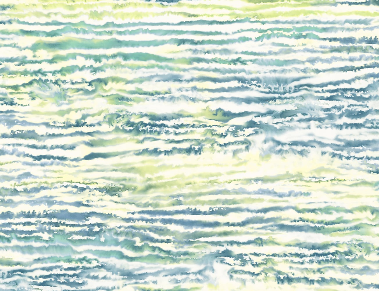 Seabrook Designs Living with Art Watercolor Waves Abstract Contemporary Green Matte Sidewall - LW50504