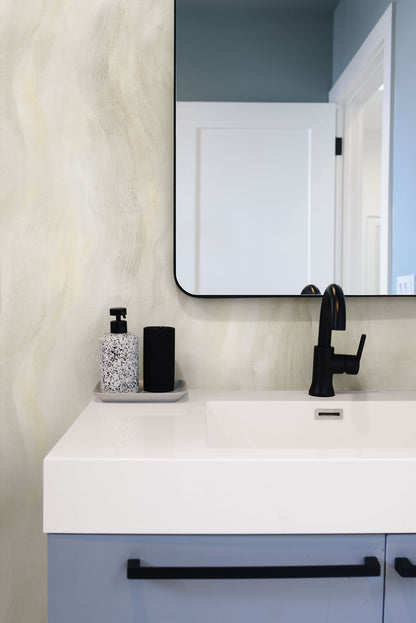 Seabrook Designs Living with Art Smoke Texture Embossed Vinyl Embossed Vinyl Contemporary Beige Matte  - LW50905