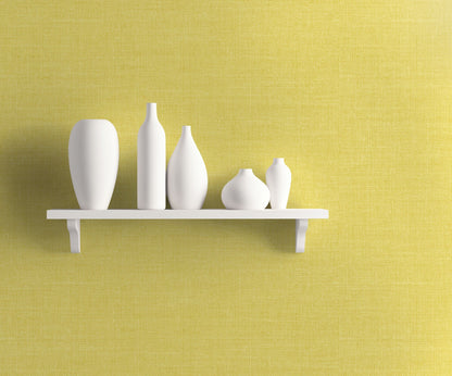 Seabrook Designs Living with Art Hopsack Embossed Vinyl Embossed Vinyl Contemporary Yellow Matte  - LW51103