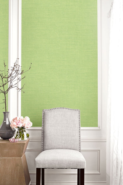 Seabrook Designs Living with Art Hopsack Embossed Vinyl Embossed Vinyl Contemporary Green Matte  - LW51114