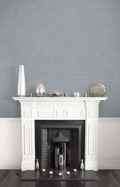 Seabrook Designs Living with Art Hopsack Embossed Vinyl Embossed Vinyl Contemporary Grey Matte  - LW51119