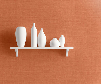 Seabrook Designs Living with Art Hopsack Embossed Vinyl Embossed Vinyl Contemporary Orange Matte  - LW51146