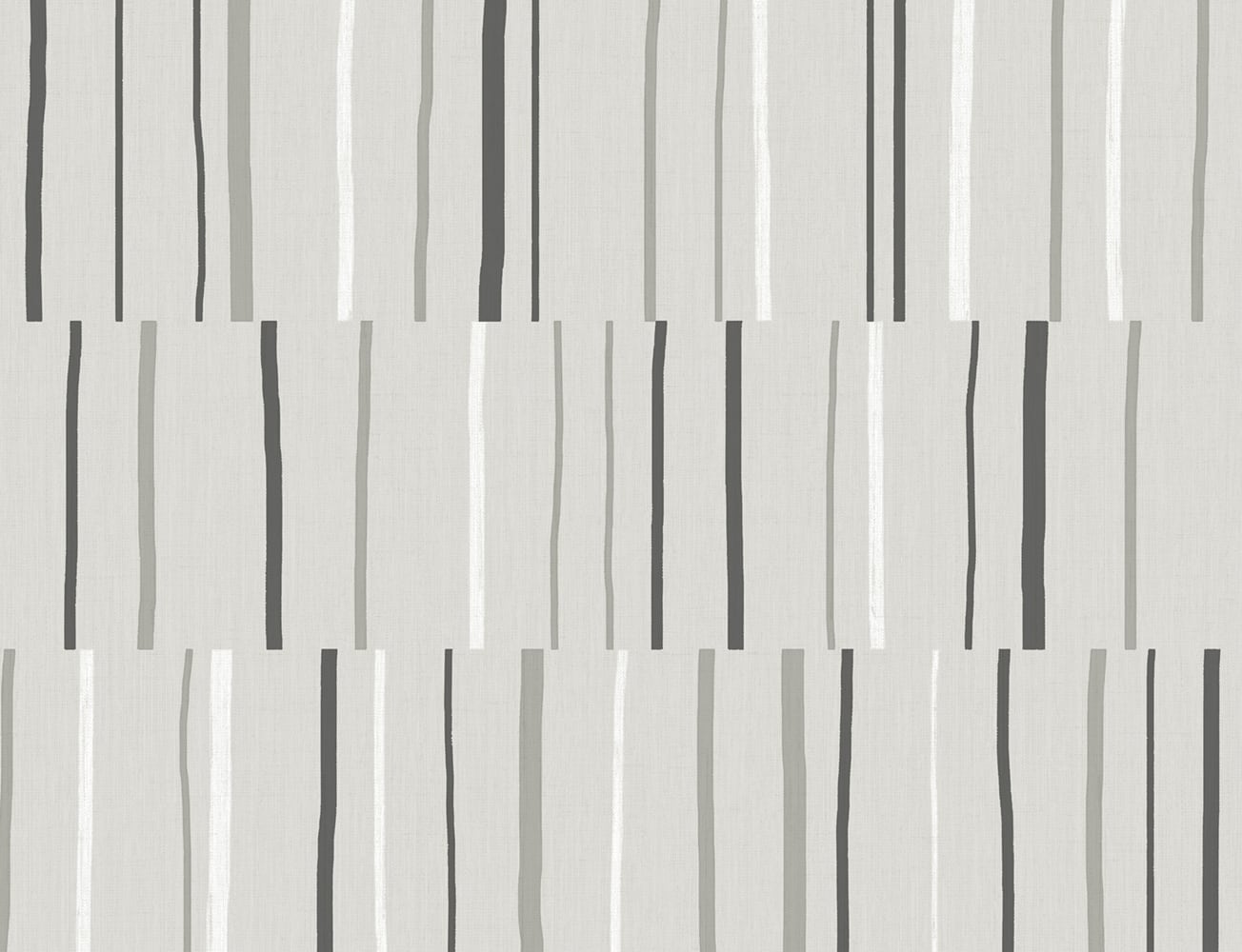 Seabrook Designs Living with Art Block Lines Geometric Contemporary Grey Matte Sidewall - LW51200