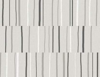 Seabrook Designs Living with Art Block Lines Geometric Contemporary Grey Matte  - LW51200