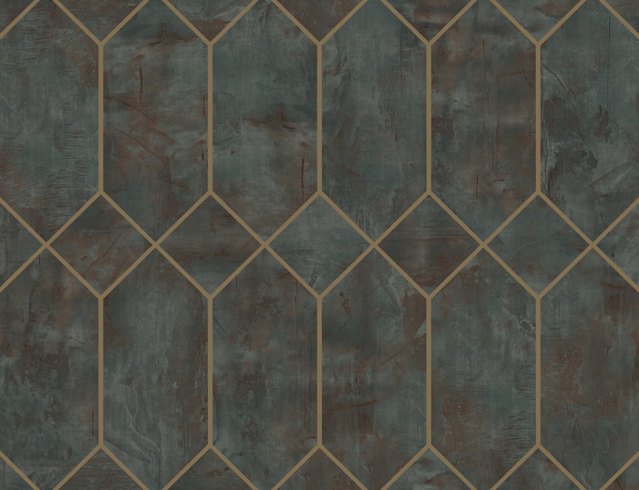 Seabrook Designs Living with Art Geo Faux Geometric Contemporary Brown Metallic Sidewall - LW51606