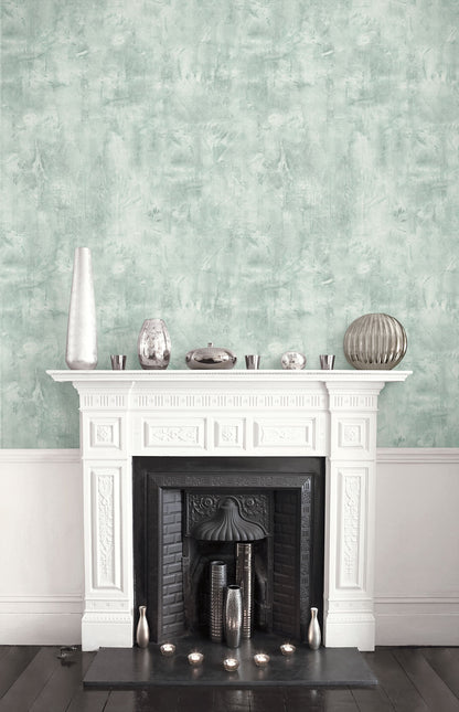 Seabrook Designs Living with Art Rustic Stucco Faux Faux Contemporary Green Matte  - LW51714