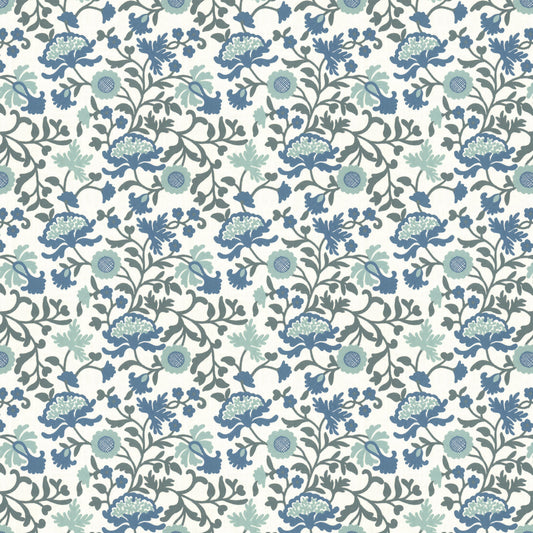 STOUT TEXTILES  MULTIPURPOSE,EMBROIDERIES TRADITIONAL, FLORAL SEAGLASS   - LYNN-1