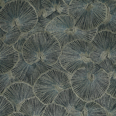 KRAVET DESIGN EMBROIDERY BOTANICAL & FLORAL BLUE,BLACK,   - LZ-30357.04.0