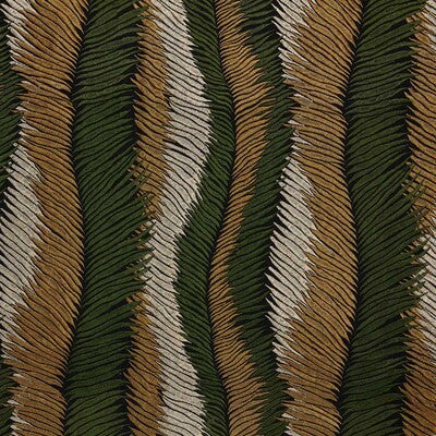 KRAVET COUTURE EMBROIDERY BOTANICAL & FLORAL GREEN,BRONZE,METALLIC   - LZ-30414.05.0