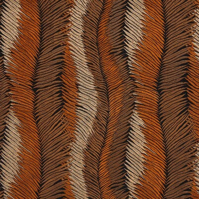 KRAVET COUTURE EMBROIDERY BOTANICAL & FLORAL ORANGE,RUST,METALLIC   - LZ-30414.08.0