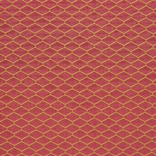 SCALAMANDRE OUTLET  FABRIC DAMASK GRILLAGE  FABRIC RED   - M0 00011375