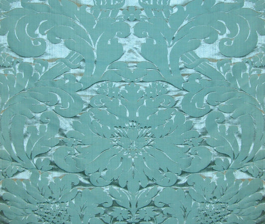 SCALAMANDRE  LOMBARDY FABRIC TEAL   - M0 00031155