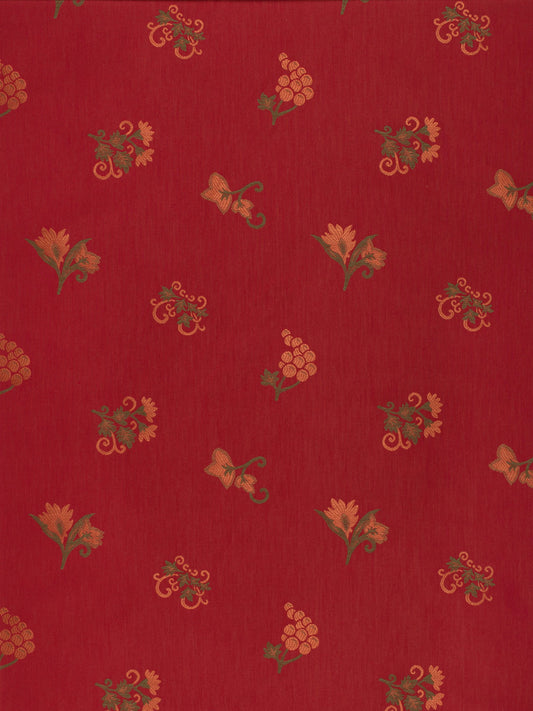 SCALAMANDRE OUTLET  FABRIC SAMARCANDA FIORI  FABRIC RED   - M0 00041348 NEW SKU # M013480004