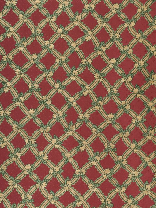 SCALAMANDRE OUTLET  FABRIC CANNAGE TIEPOLO  FABRIC RED   - M0 00051397 NEW SKU # M013970005