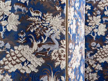 SCALAMANDRE  TAILS TALE FABRIC BLUE WOOD   - M1 00010264 NEW SKU # M102640001