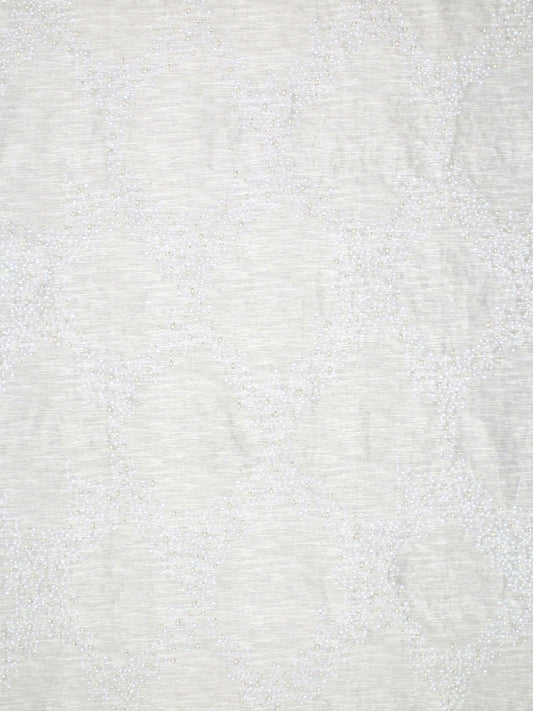 SCALAMANDRE  PEARLESCENCE FABRIC PEARL   - M1 00011017