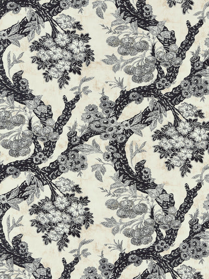SCALAMANDRE  SUMMERHOUSE HILL FABRIC CHARCOAL   - M7 0002SUMM NEW SKU # M7SUMM0002
