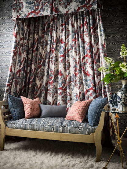Provence fabric swatch for upholstery with a blue pattern, SKU M7SUMM0003