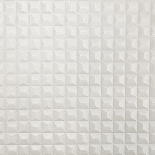 York Wallcoverings Fine Decor Romero White 3D Geometric Wallpaper Graphics Masculine White  Wallpaper - M95683