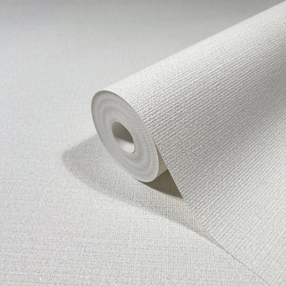 York Wallcoverings Antonina Vella Cabric White Shimmering Texture Wallpaper Graphics Traditional White  Wallpaper - MA34914