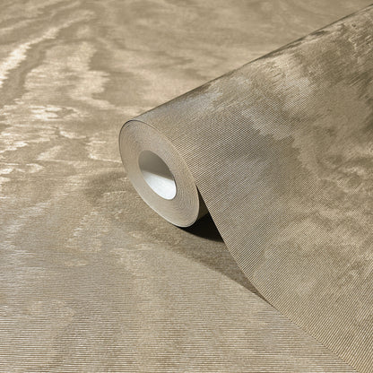 York Wallcoverings Antonina Vella Shimmering Moire Taupe Textured Wallpaper Abstract Traditional Taupe  Wallpaper - MA34922