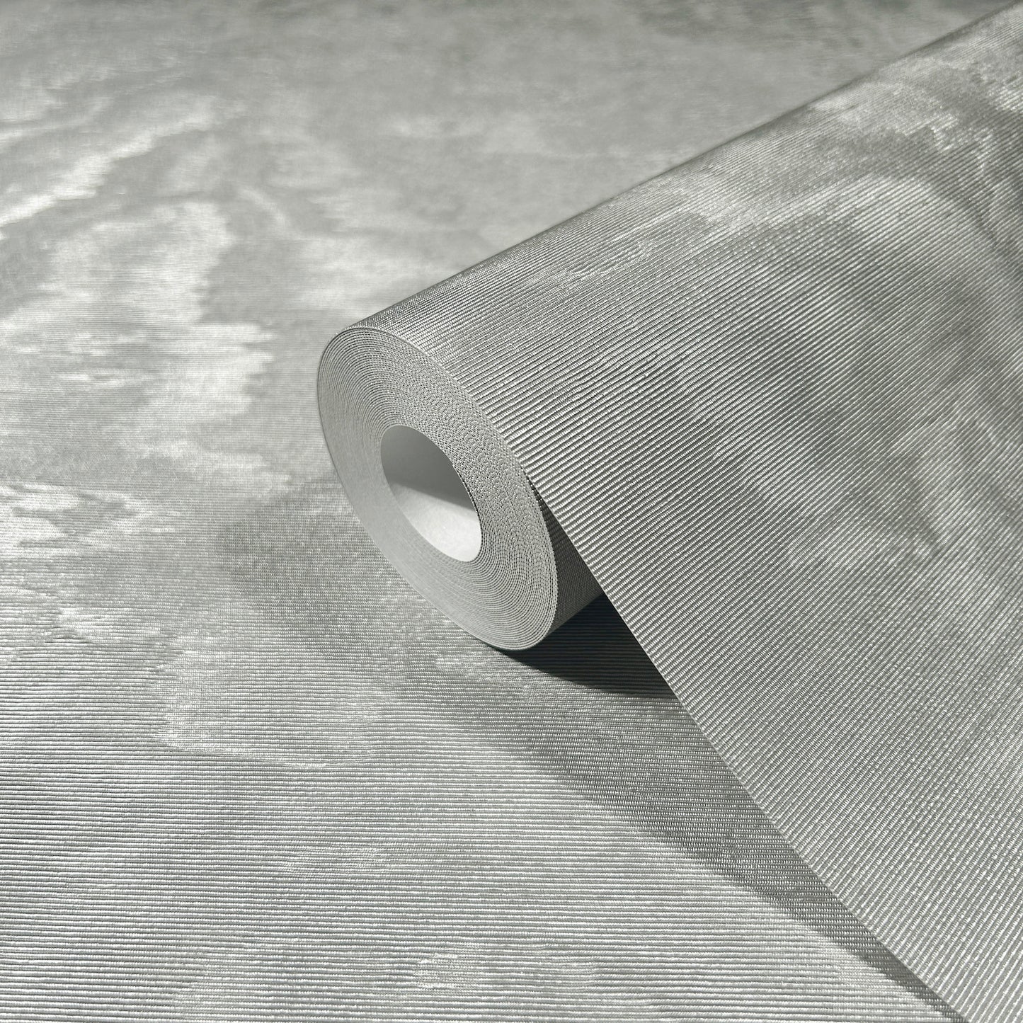 York Wallcoverings Antonina Vella Shimmering Moire Silver Textured Wallpaper Abstract Traditional Silver  Wallpaper - MA34923