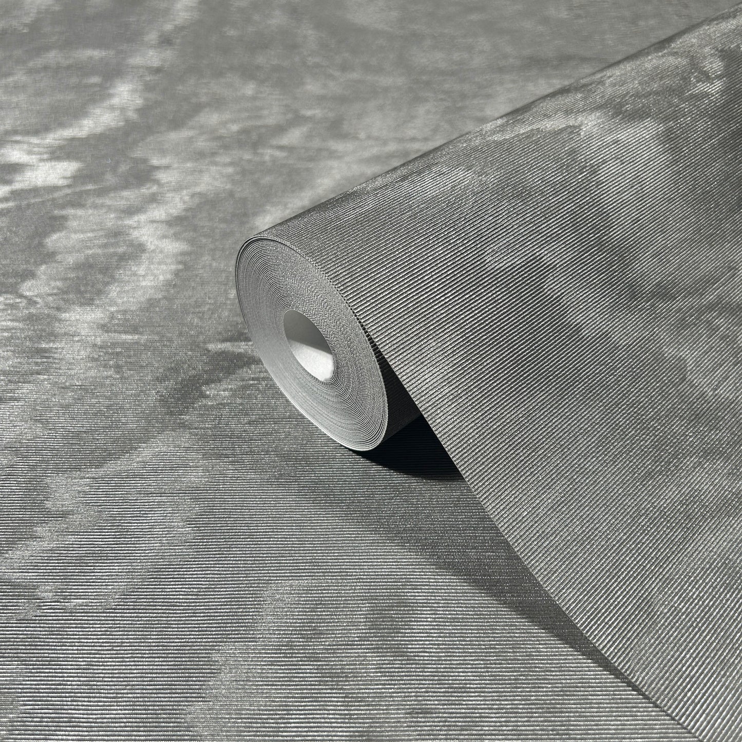 York Wallcoverings Antonina Vella Shimmering Moire Pewter Textured Wallpaper Abstract Traditional Pewter  Wallpaper - MA34924