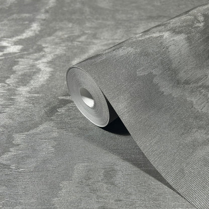 York Wallcoverings Antonina Vella Shimmering Moire Pewter Textured Wallpaper Abstract Traditional Pewter  Wallpaper - MA34924