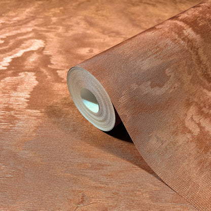 York Wallcoverings Antonina Vella Shimmering Moire Copper Textured Wallpaper Abstract Traditional Copper  Wallpaper - MA34926
