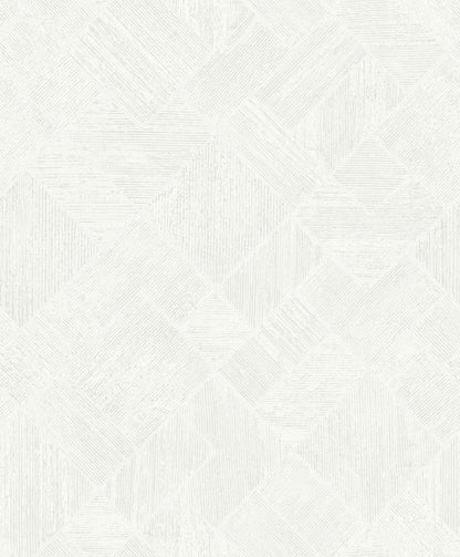 York Wallcoverings Antonina Vella Marquetry White Tile Wallpaper Graphics Traditional White  Wallpaper - MA35508