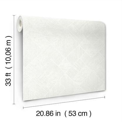 York Wallcoverings Antonina Vella Marquetry White Tile Wallpaper Graphics Traditional White  Wallpaper - MA35508