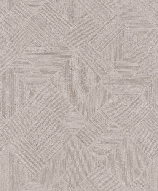 York Wallcoverings Antonina Vella Marquetry Grey Tile Wallpaper Graphics Traditional Grey  Wallpaper - MA35510