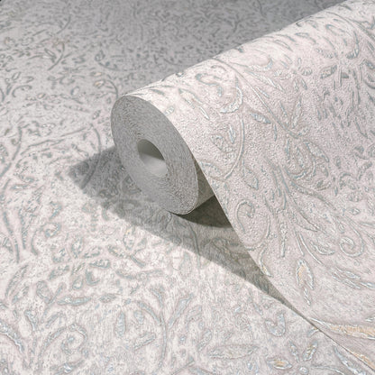 York Wallcoverings Antonina Vella Sculpted Floral Aqua Relief Wallpaper Botanical Traditional Aqua  Wallpaper - MA35529