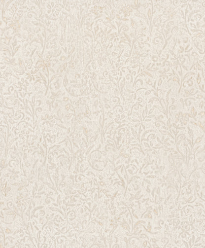 York Wallcoverings Antonina Vella Sculpted Floral Beige Relief Wallpaper Botanical Traditional Beige  Wallpaper - MA35531
