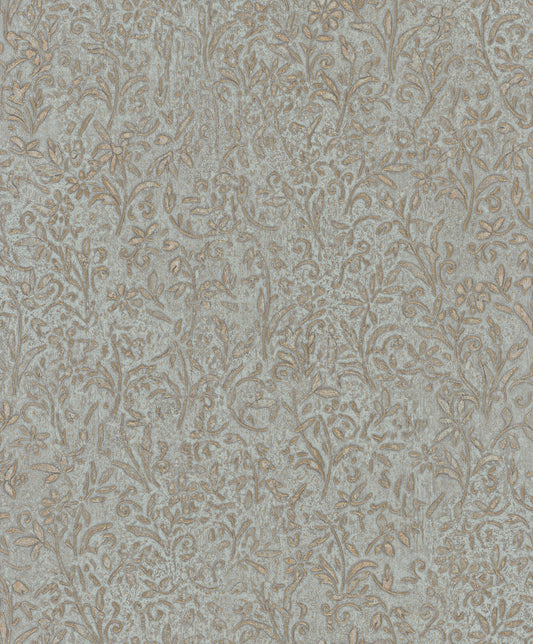 York Wallcoverings Antonina Vella Sculpted Floral Gold Relief Wallpaper Botanical Traditional Gold  Wallpaper - MA35532