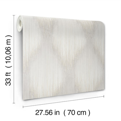 York Wallcoverings Antonina Vella Starfall Dove Metallic Ikat Wallpaper Graphics Traditional Dove  Wallpaper - MA35801