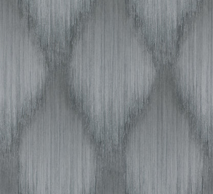 Brushed gray chevron geometric pattern with vertical streak texture; modern rug or wallpaper accent.