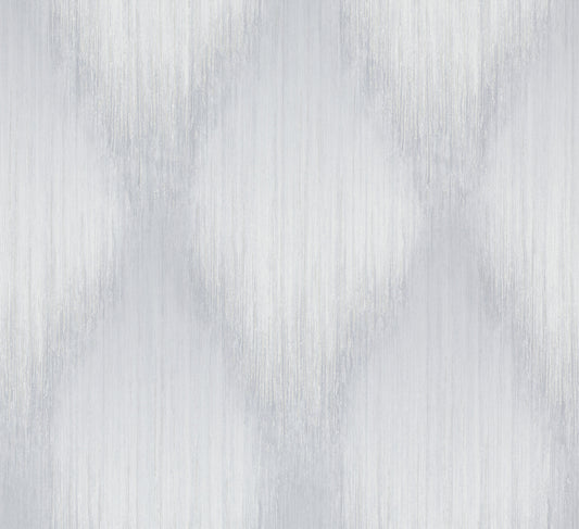 York Wallcoverings Antonina Vella Starfall Grey Metallic Ikat Wallpaper Graphics Traditional Grey  Wallpaper - MA35807