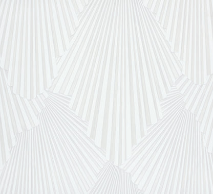 York Wallcoverings Antonina Vella Lumiere White Deco Geo Wallpaper Graphics Traditional White  Wallpaper - MA35845