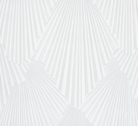 York Wallcoverings Antonina Vella Lumiere White Deco Geo Wallpaper Graphics Traditional White  Wallpaper - MA35845